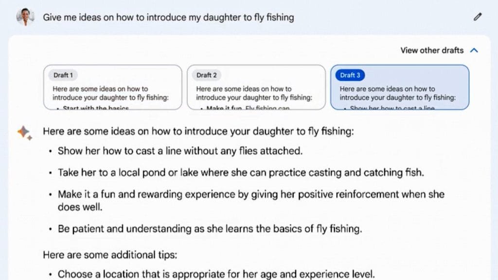 Google Bard - Ejemplo Chat Google Bard Example - 2023